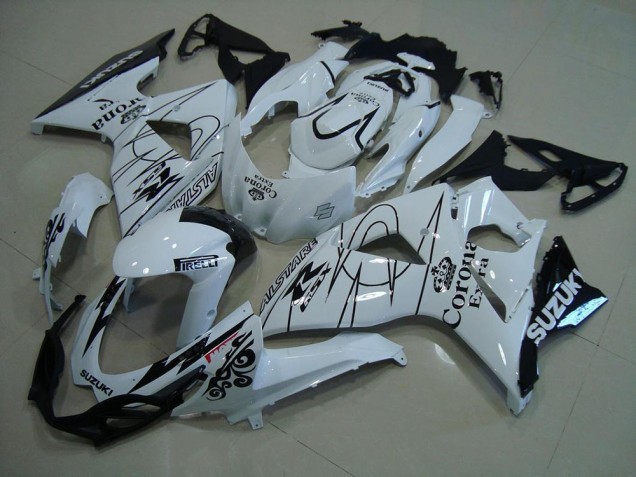 2009-2016 White Black Corona Suzuki GSXR 1000 Motorcycle Fairings UK Stores