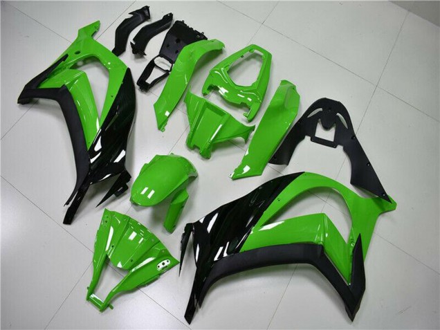 2011-2015 Green Glossy Black Kawasaki ZX10R Motorcycle Fairing UK Stores