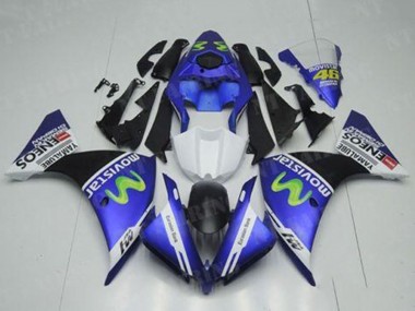 2012-2014 Blue White Black Green MoviStar Yamalube ENEOS Yamaha YZF R1 Motorcycle Fairings UK Stores