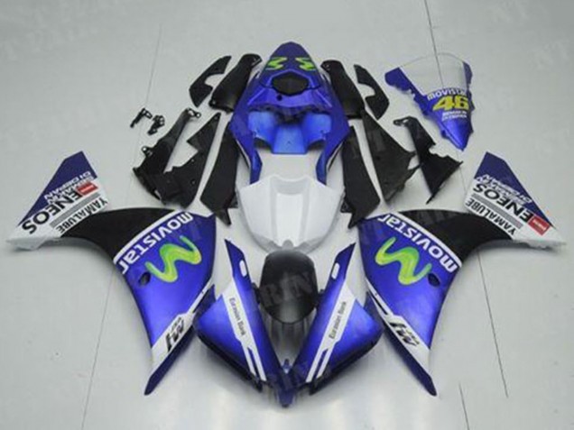 2012-2014 Blue White Black Green MoviStar Yamalube ENEOS Yamaha YZF R1 Motorcycle Fairings UK Stores