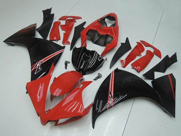 2012-2014 Red Glossy Black Yamaha YZF R1 Motorcycle Fairings UK Stores