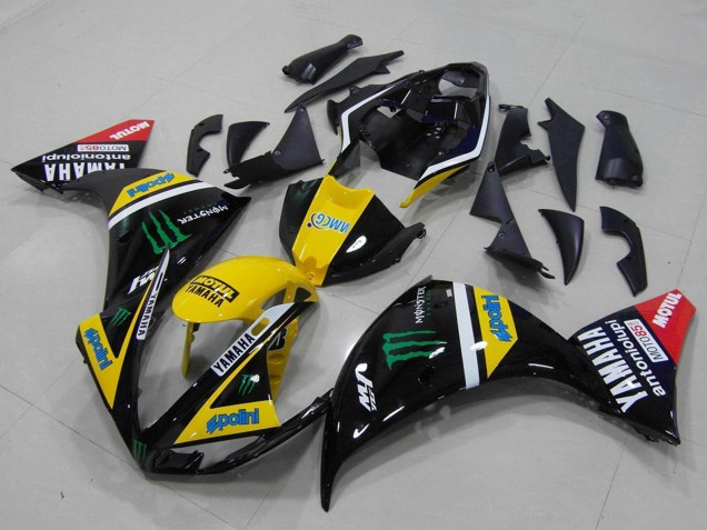 2012-2014 Yellow White Black Red Green Monster Yamaha YZF R1 Motorcycle Fairings UK Stores