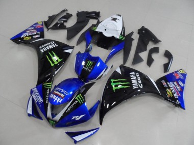 2012-2014 White Blue Glossy Black Green Graves Yamalube Monster Yamaha YZF R1 Motorcycle Fairings UK Stores