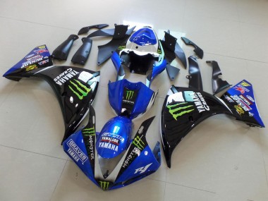 2012-2014 Blue White Glossy Black Green Graves Yamalube Monster Yamaha YZF R1 Motorcycle Fairings UK Stores