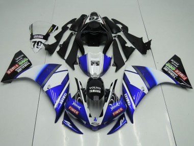 2012-2014 White Blue Glossy Black Volvo Fimer Yamalube Yamaha YZF R1 Motorcycle Fairings UK Stores