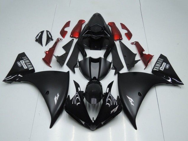 2012-2014 Glossy Black Matte Black Red Yamaha YZF R1 Motorcycle Fairings UK Stores