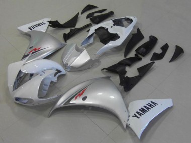 2012-2014 White Silver Yamaha YZF R1 Motorcycle Fairings UK Stores