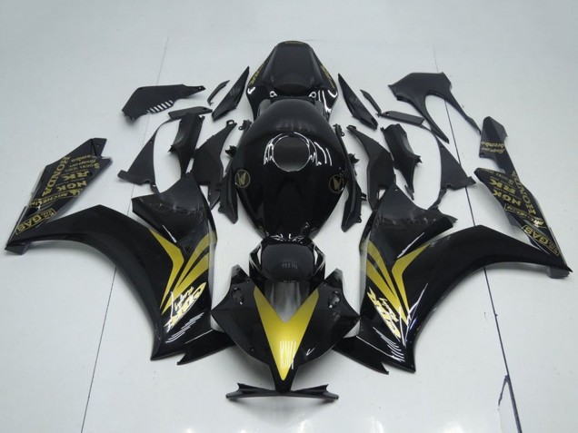 2012-2016 Glossy Black Gold Honda CBR1000RR Motorcycle Fairings UK Stores