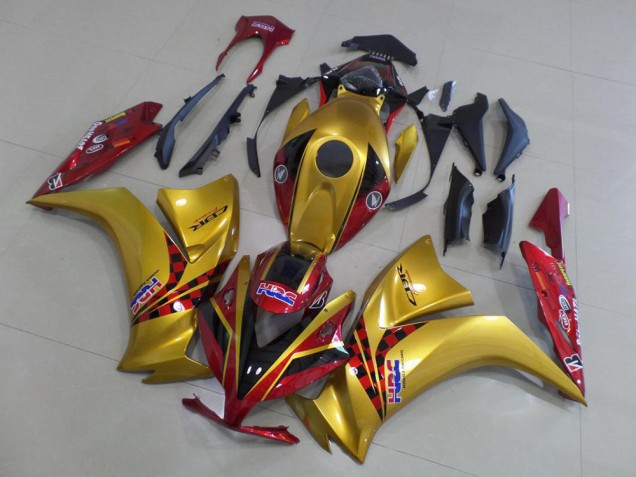 2012-2016 Gold Red HRC Honda CBR1000RR Motorcycle Fairings UK Stores