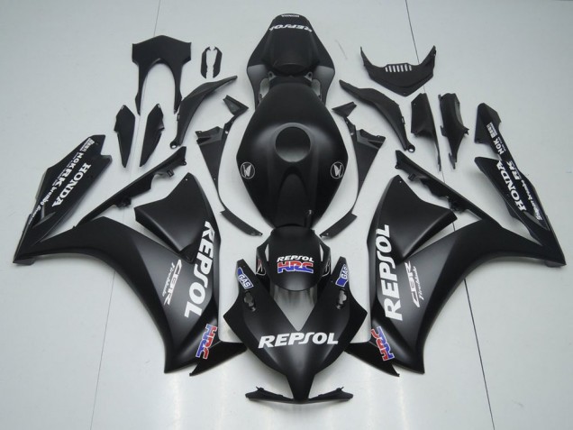2012-2016 Matte Black White Repsol HRC Honda CBR1000RR Motorcycle Fairings UK Stores