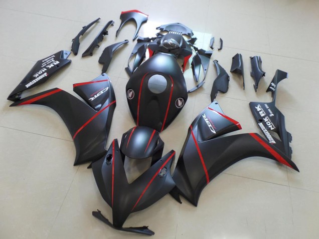2012-2016 Matte Black Red Stripe Honda CBR1000RR Motorcycle Fairings UK Stores