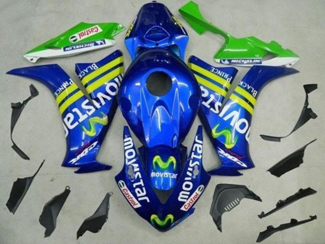 2012-2016 Blue Yellow Green MoviStar Castrol Honda CBR1000RR Motorcycle Fairings UK Stores