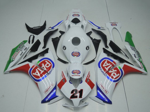 2012-2016 White Red Blue Green Pata 21 Honda CBR1000RR Motorcycle Fairings UK Stores