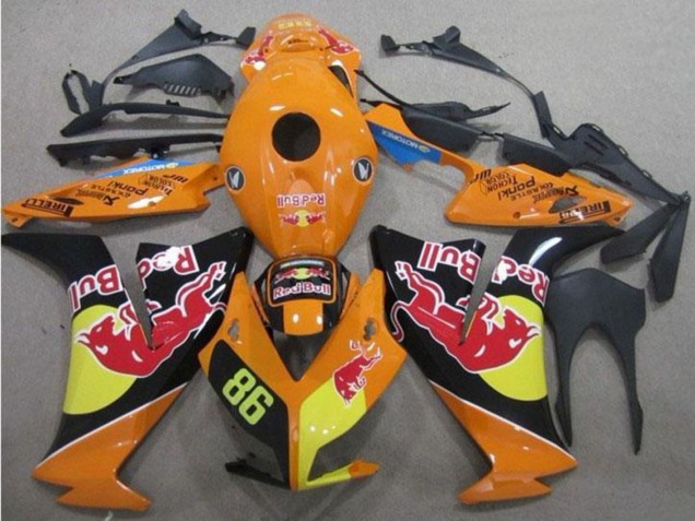2012-2016 Orange Yellow Glossy Black Red Bull 86 Honda CBR1000RR Motorcycle Fairings UK Stores