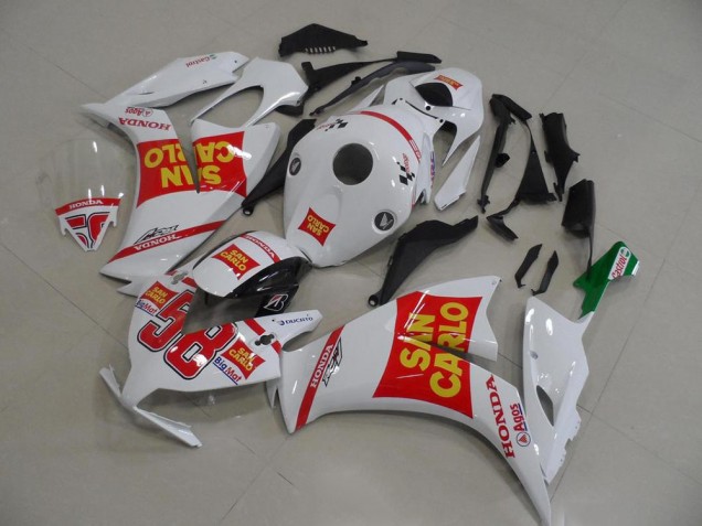2012-2016 White Red Yellow San Carlo Honda CBR1000RR Motorcycle Fairing UK Stores