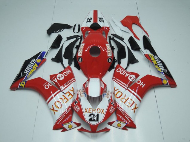 2012-2016 White Red Glossy Black Xerox 21 Honda CBR1000RR Motorcycle Fairings UK Stores