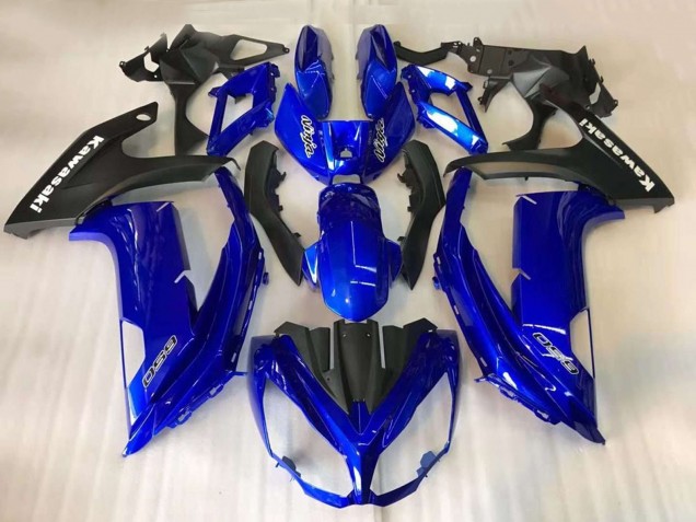 2012-2016 Blue Matte Black Kawasaki EX650 Motorcycle Fairings UK Stores
