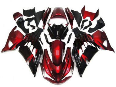 2012-2024 Red Glossy Black Kawasaki ZX14R ZZR1400 Motorcycle Fairings UK Stores