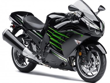 2012-2024 Glossy Black Matte Black Green Kawasaki ZX14R ZZR1400 Motorcycle Fairings UK Stores