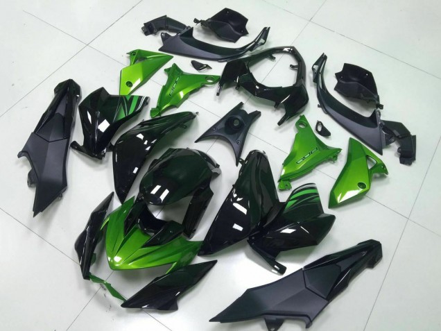2013-2018 Green Glossy Black Kawasaki Z800 Motorcycle Fairing UK Stores