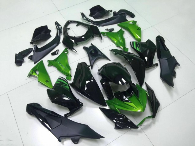 2013-2018 Green Glossy Black Kawasaki Z800 Motorcycle Fairing UK Stores
