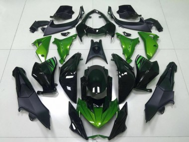 2013-2018 Green Glossy Black Kawasaki Z800 Motorcycle Fairing UK Stores