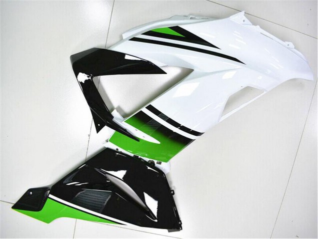 2013-2018 Green White Glossy Black Kawasaki ZX6R Motorcycle Fairings UK Stores