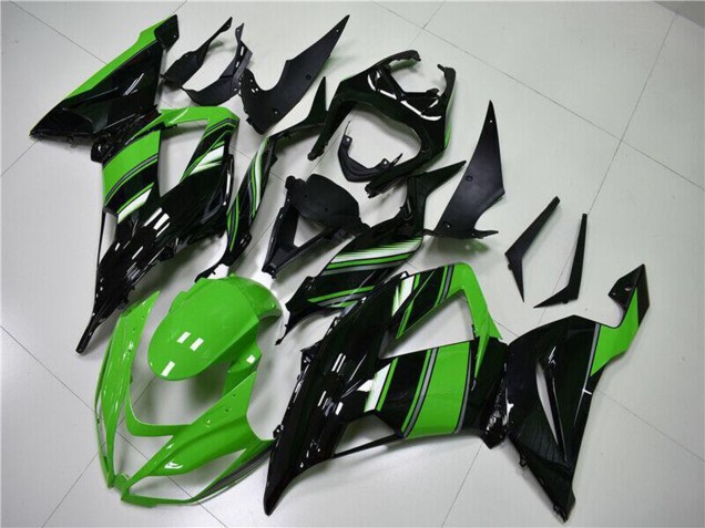 2013-2018 Green Glossy Black Kawasaki ZX6R Bike Fairings UK Stores
