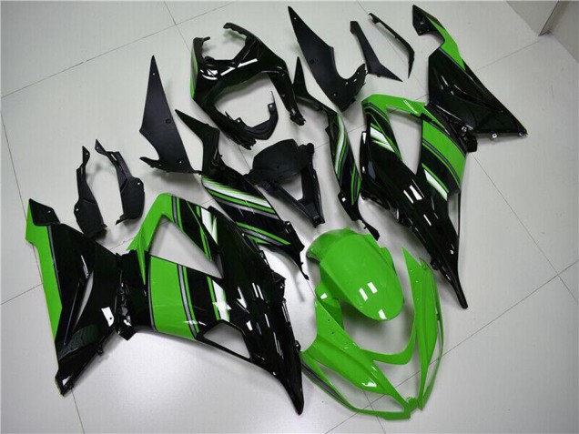 2013-2018 Green Glossy Black Kawasaki ZX6R Bike Fairings UK Stores