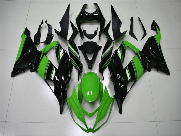 2013-2018 Green Glossy Black Kawasaki ZX6R Bike Fairings UK Stores