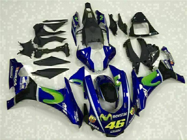 2015-2019 Blue Silver Black Green MoviStar Yamaha YZF R1 Motorcycle Fairings UK Stores
