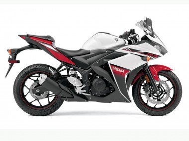 2015-2018 White Red Black Yamaha YZF R3 Motorcycle Fairings UK Stores