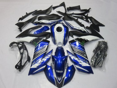 2015-2018 Blue White Black Green Monster Yamaha YZF R3 Motorcycle Fairings UK Stores