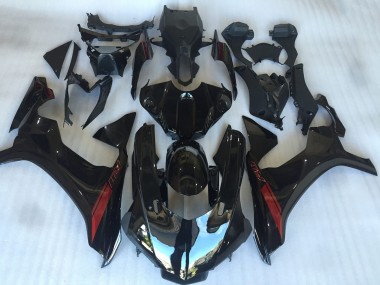 2015-2019 Glossy Black Red Yamaha YZF R1 Motorcycle Fairings UK Stores