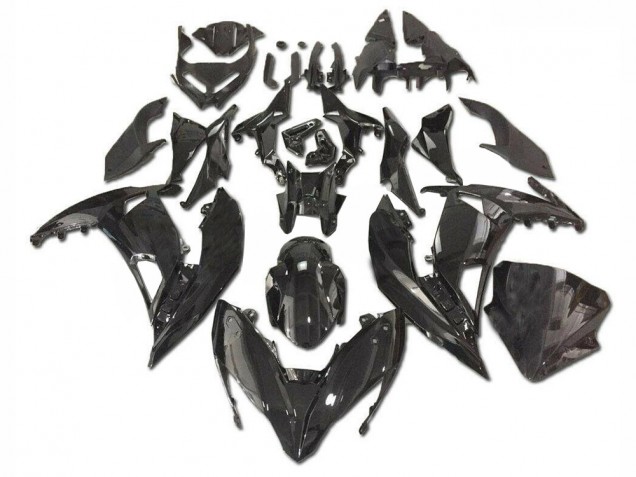 2017-2019 Glossy Black Kawasaki EX650 Motorcycle Fairings UK Stores