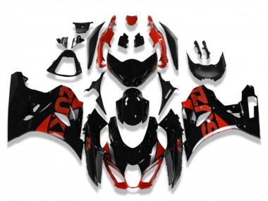2017-2024 Glossy Black Red Suzuki GSXR 1000 Motorcycle Fairings UK Stores