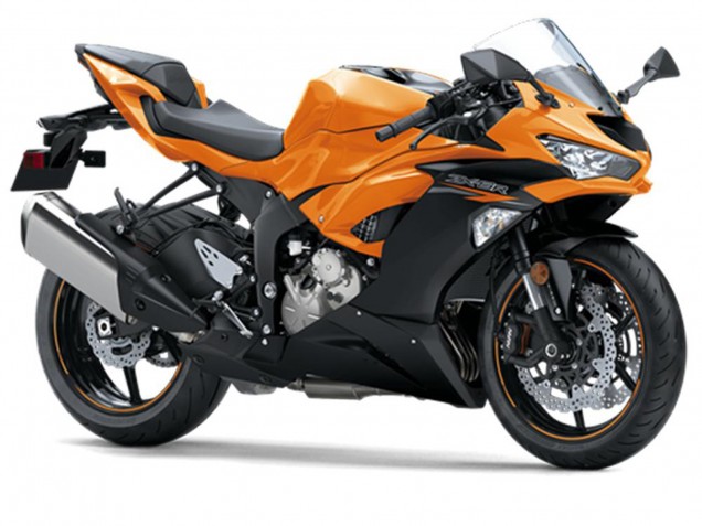 2019-2022 Orange Black Kawasaki ZX6R Motorcycle Fairings UK Stores