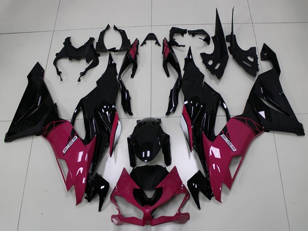 2019-2022 Purple Glossy Black Kawasaki ZX6R Motorcycle Fairings UK Stores