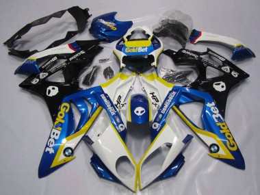 2009-2014 White Yellow Blue Glossy Black GoldBet HP BMW S1000RR Motorcycle Fairings UK Stores