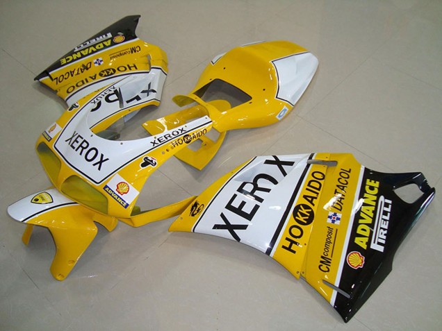 1993-2005 White Yellow Glossy Black Xerox Ducati 748 916 996 996S Motorcycle Fairings UK Stores