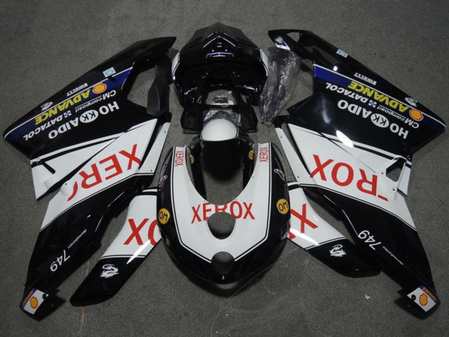 2005-2006 White Glossy Black Red Xerox Ducati 749 Motorcycle Fairings UK Stores
