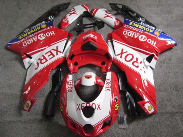 2005-2006 White Red Blue Glossy Black Xerox Ducati 749 Motorcycle Fairings UK Stores