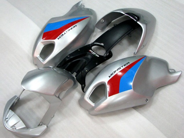 2008-2012 Silver Blue Red Ducati Monster 696 Motorcycle Fairings UK Stores