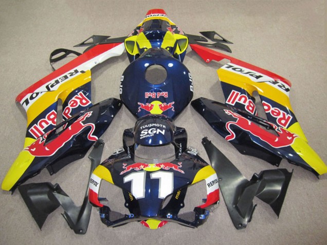 2004-2005 Yellow Blue White Red Bull Repsol 11 Honda CBR1000RR Motorcycle Fairings UK Stores