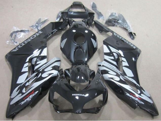 2004-2005 Glossy Black Silver Honda CBR1000RR Motorcycle Fairings UK Stores