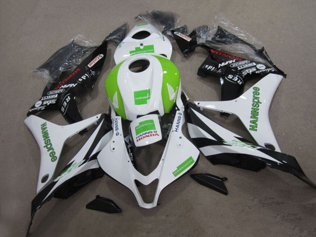 2004-2005 White Green Glossy Black Hannspree Honda CBR1000RR Motorcycle Fairings UK Stores