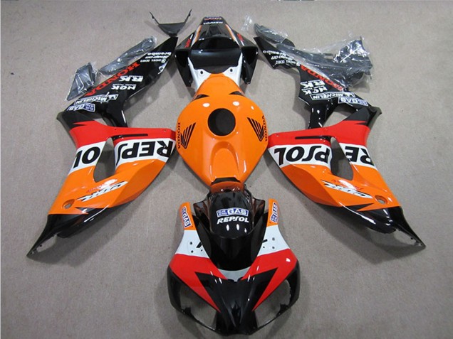 2006-2007 Orange White Red Glossy Black Repsol Honda CBR1000RR Motorcycle Fairings Kits UK Stores
