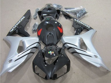 2006-2007 Silver Glossy Black Honda CBR1000RR Bike Fairings UK Stores