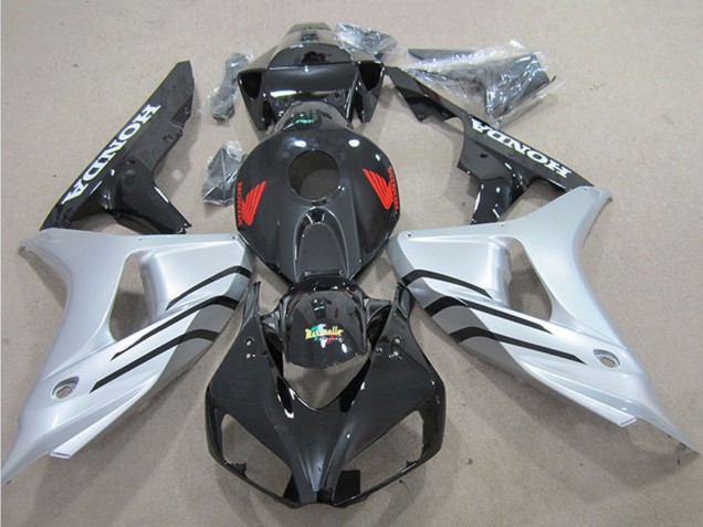 2006-2007 Silver Glossy Black Honda CBR1000RR Bike Fairings UK Stores