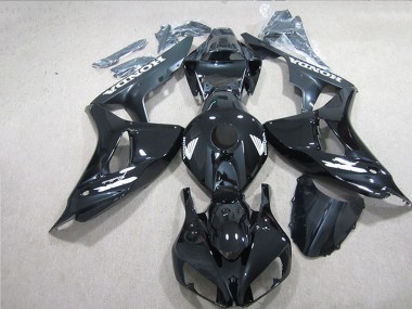 2006-2007 Glossy Black White Decals Honda CBR1000RR Motorcycle Fairings UK Stores